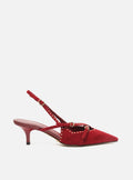 Tiffany Mid Stiletto Nubuck Leather Pump Pumps R/26