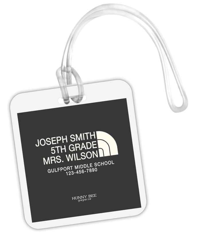 TNF Inspired Square Bag Tag