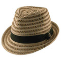 Tommy Bahama Vented Fedora Hat with Palm Tree Pin Fedora Hat Tommy Bahama Hats TBW150M Natural M (22 1/2")