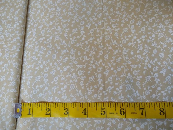 Tone on Tone -Tan with White Flowers 42
