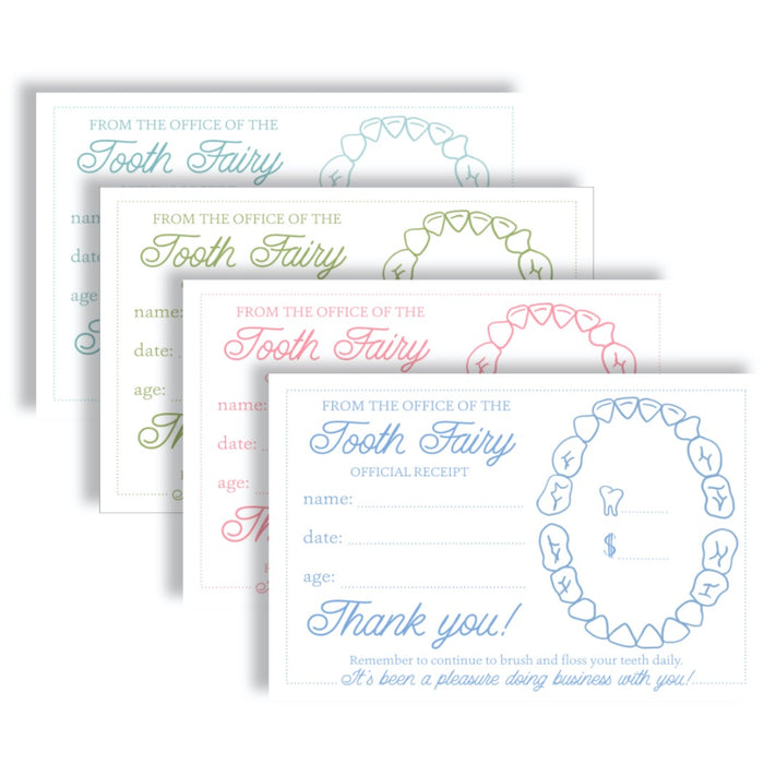 TOOTH FAIRY OFFICIAL RECEIPT