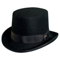 Topper Structured Wool Felt Top Hat - Scala Hat Top Hat Scala Hats WF568-BLK2 Black Medium (57 cm)