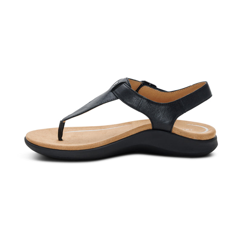 Tracey Adjustable Thong Sandal #color_black
