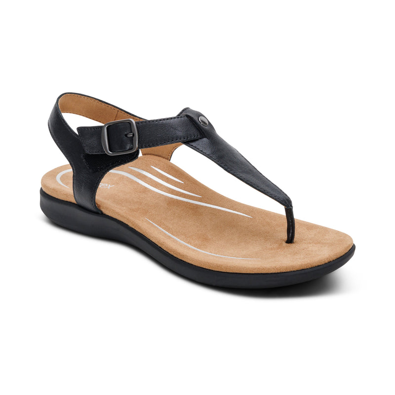 Tracey Adjustable Thong Sandal #color_black