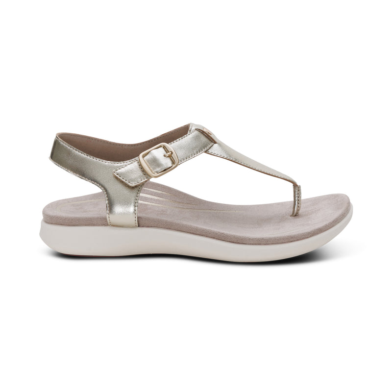 Tracey Adjustable Thong Sandal #color_champagne
