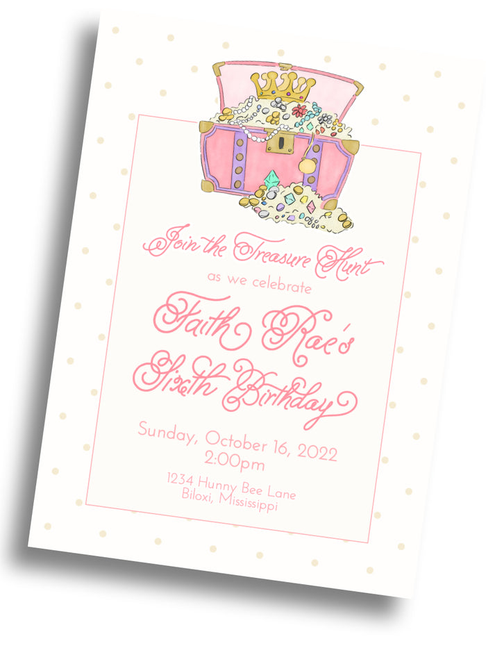 Treasure Hunt Birthday Invitation