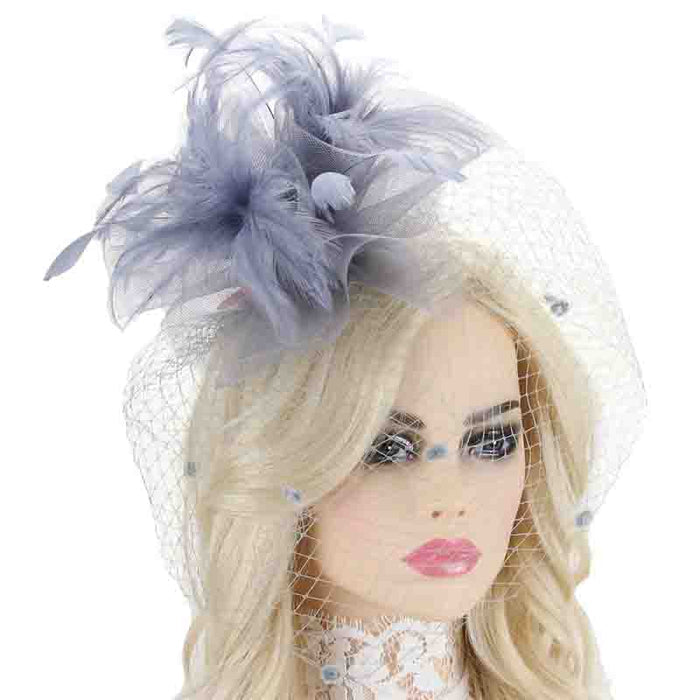 Triple Lillies Feather Burst Center Fascinator - Something Special Fascinator Something Special LA