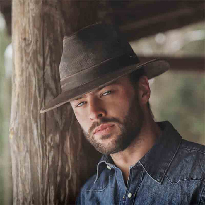 Tullamore Weathered Leather Safari Hat - Stetson Hats Safari Hat Stetson Hats