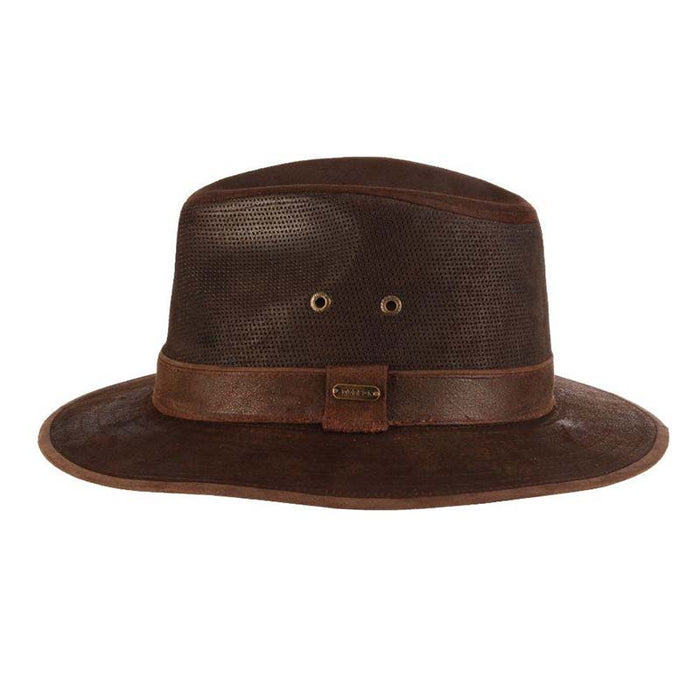 Tullamore Weathered Leather Safari Hat - Stetson Hats Safari Hat Stetson Hats