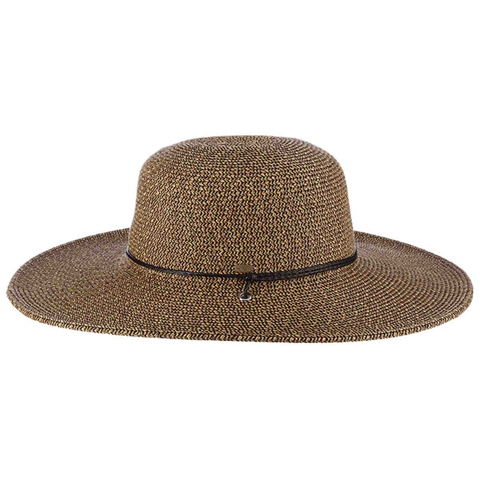 Tweed Summer Floppy Hat with Chin Strap - Scala Hats Wide Brim Sun Hat Scala Hats