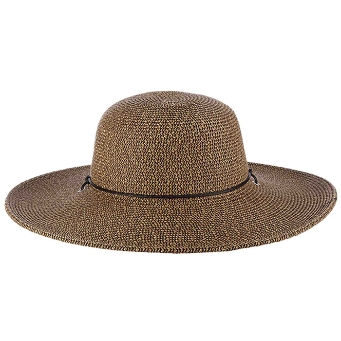 Tweed Summer Floppy Hat with Chin Strap - Scala Hats Wide Brim Sun Hat Scala Hats