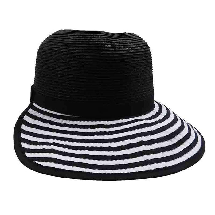 Two Tone Facesaver Hat by San Diego Hat Company Facesaver Hat San Diego Hat Company pbl3094bk Black