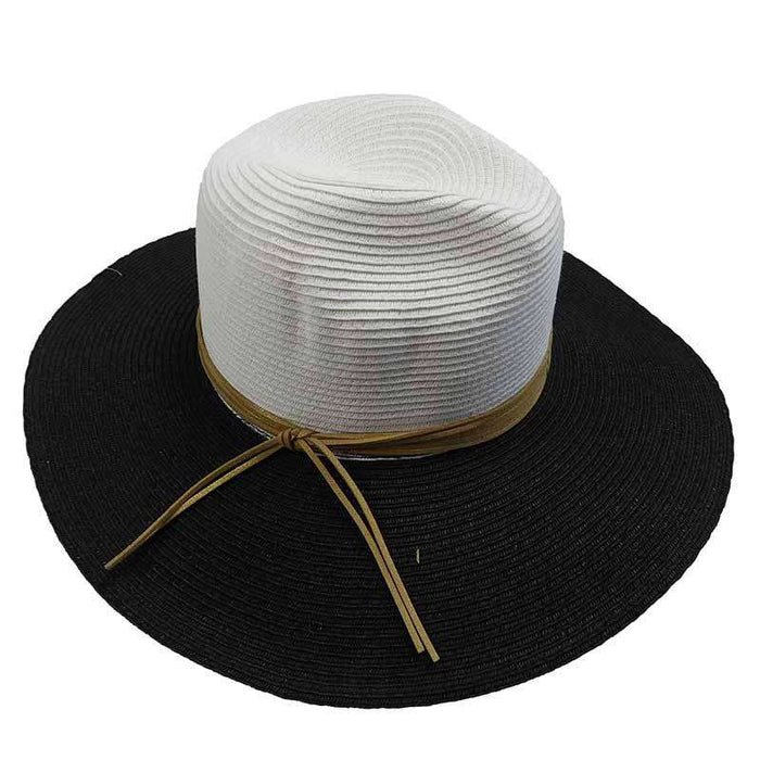 Two Tone Safari Hat with Metallic Band by San Diego Hat Company Safari Hat San Diego Hat Company