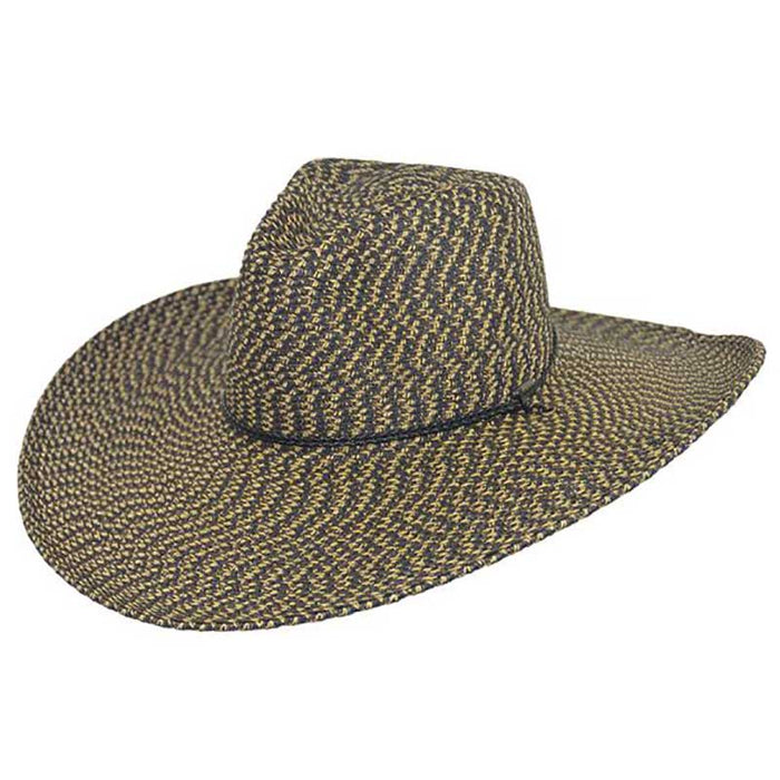 Unisex Tweed Straw Gardening Hat - Karen Keith Hats Safari Hat Great hats by Karen Keith BT34-5Am Black/Tan Mix Medium (22 1/2")