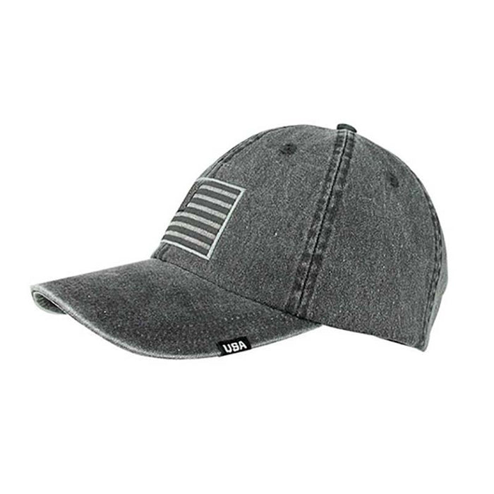 USA Flag Garment Washed Twill Cap with Brass Buckle Closure Cap MegaCI