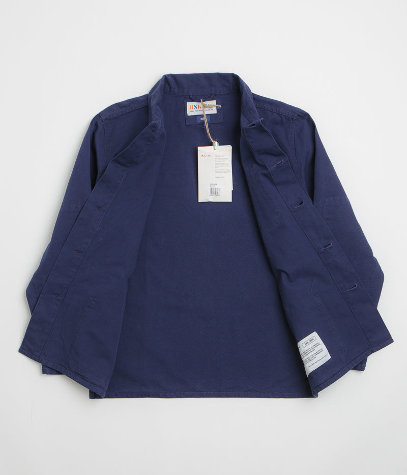 Uskees 3001 Buttoned Overshirt in Deep Indigo