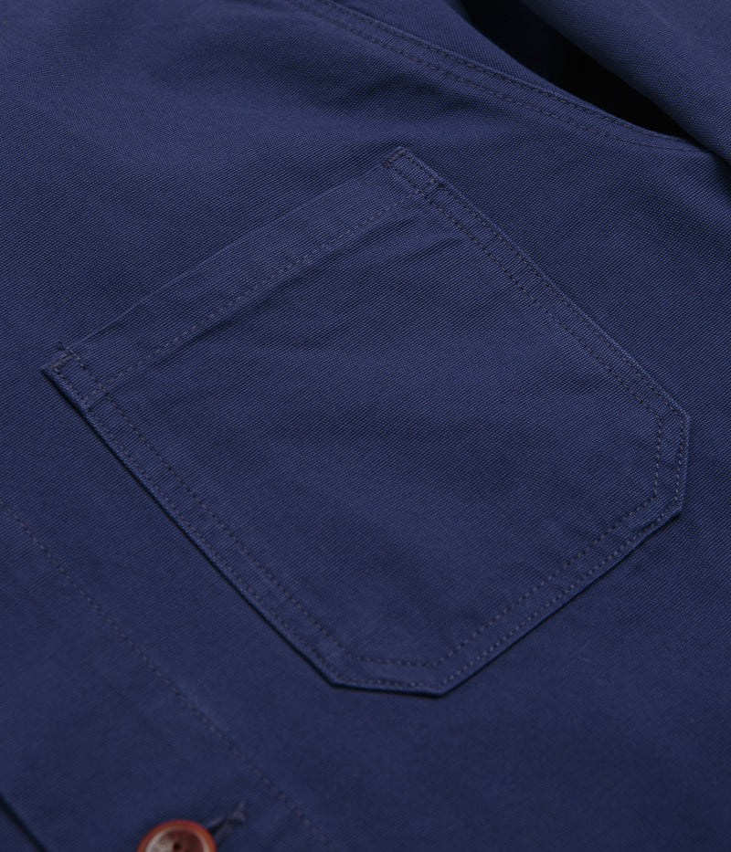 Uskees 3001 Buttoned Overshirt in Deep Indigo