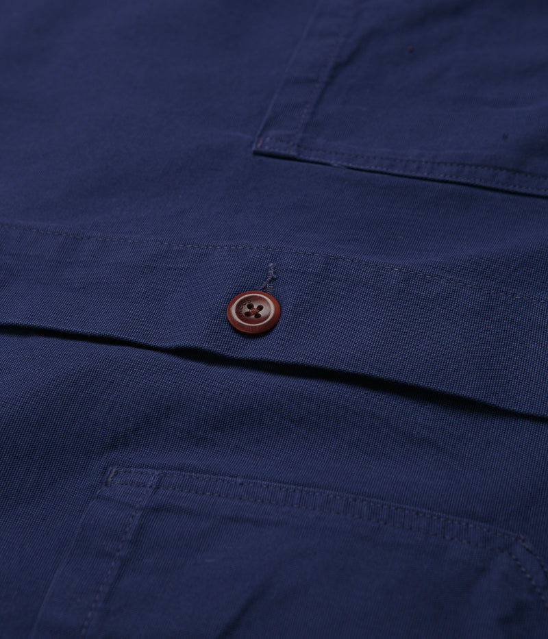 Uskees 3001 Buttoned Overshirt in Deep Indigo