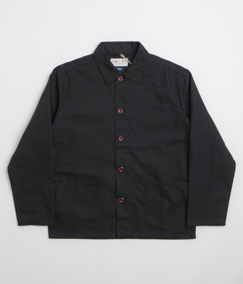 Uskees 3001 Buttoned Overshirt in Midnight Blue