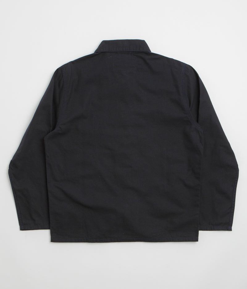 Uskees 3001 Buttoned Overshirt in Midnight Blue