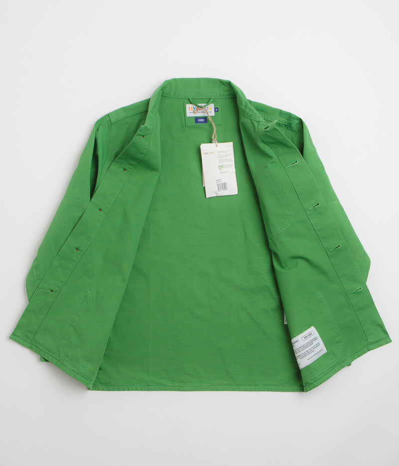 Uskees 3001 Buttoned Overshirt in Mint Green