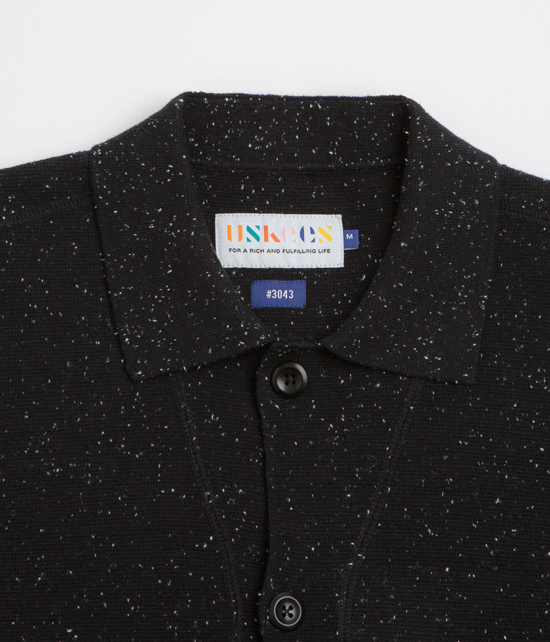 Uskees 3043 Collared Cardigan in Black