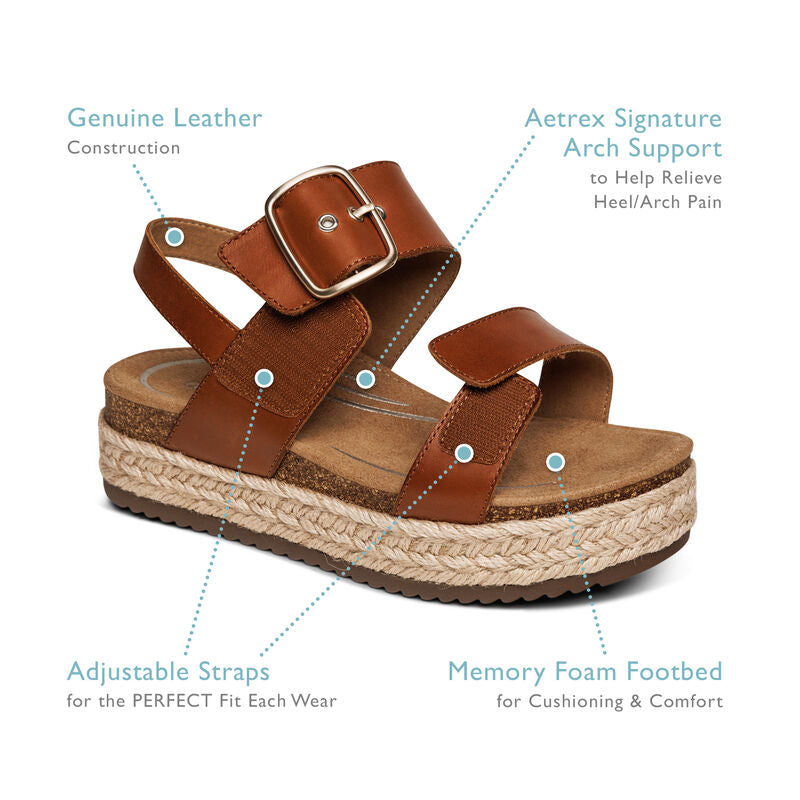 Vania Arch Support Platform #color_cognac