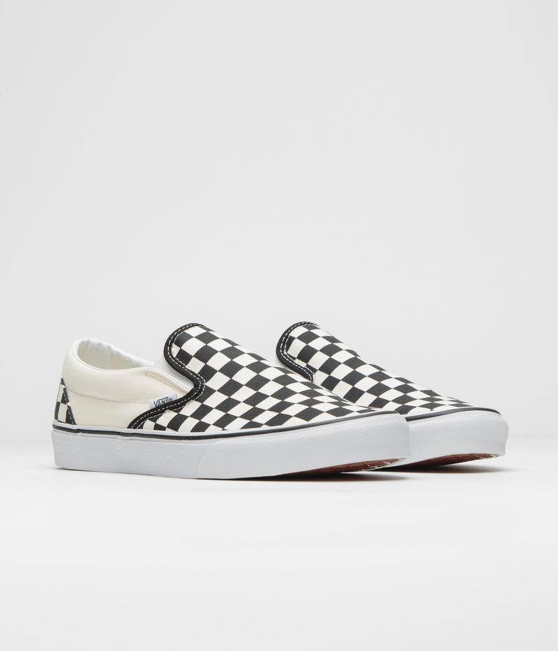 Vans Classic Slip-On Shoes in Black and White Checkerboard