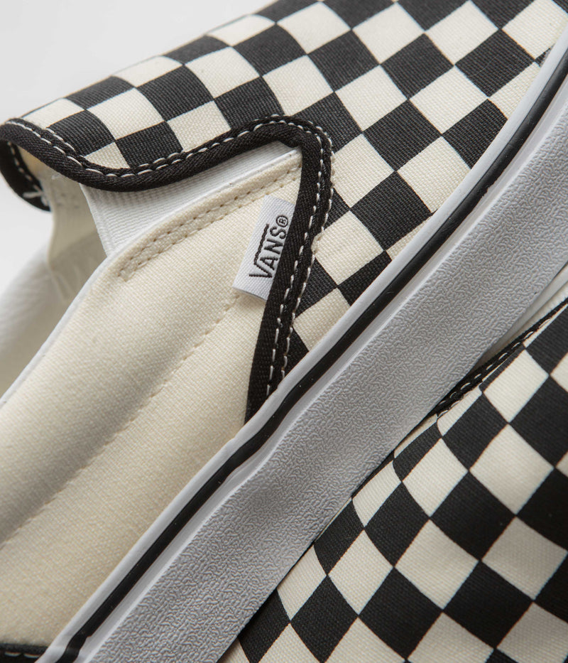 Vans Classic Slip-On Shoes in Black and White Checkerboard