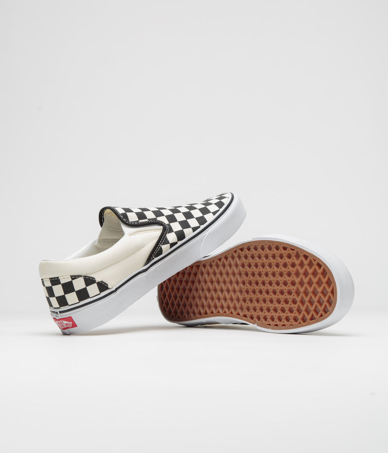 Vans Classic Slip-On Shoes in Black and White Checkerboard