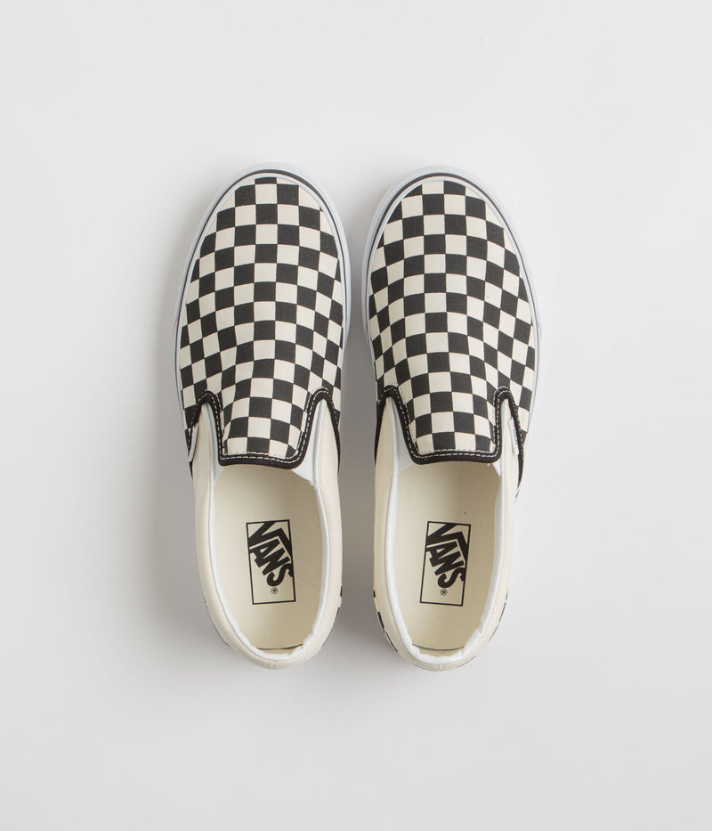 Vans Classic Slip-On Shoes in Black and White Checkerboard