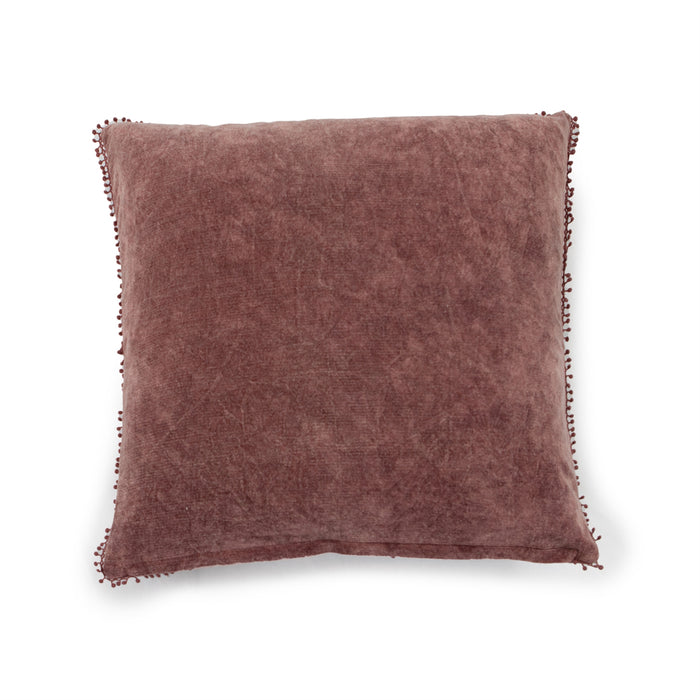 Velvet Pillows with Poms