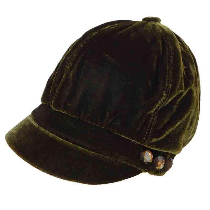 Velvet Slouchy Cap with Studds by JSA Cap Jeanne Simmons Accessories