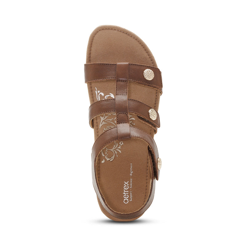 Veronica Arch Support Sandal #color_coffee
