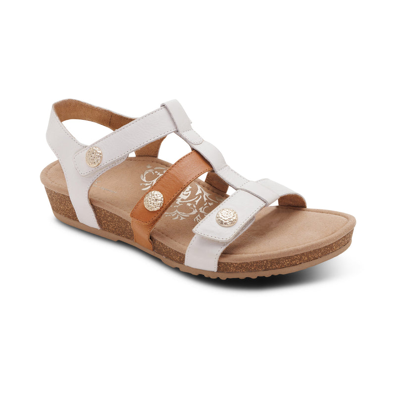 Veronica Arch Support Sandal #color_tan white multi