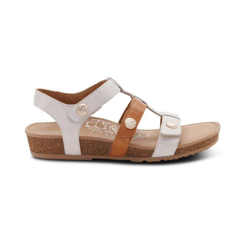 Veronica Arch Support Sandal #color_tan white multi