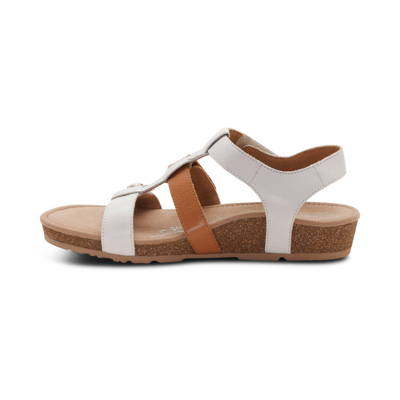 Veronica Arch Support Sandal #color_tan white multi