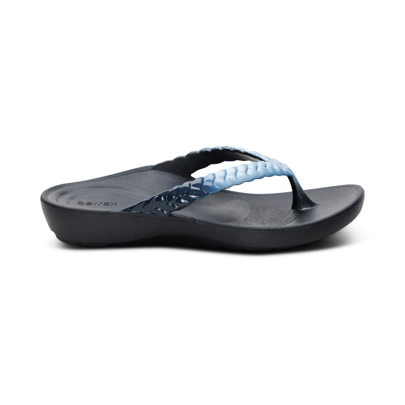Vicki Braided Thong Sandal #color_blue ombre gloss