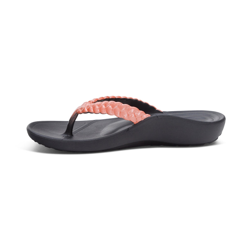 Vicki Braided Thong Sandal #color_coral gloss