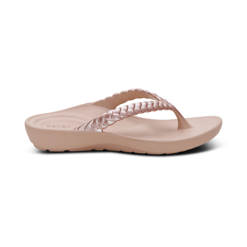 Vicki Braided Thong Sandal #color_light pink gloss