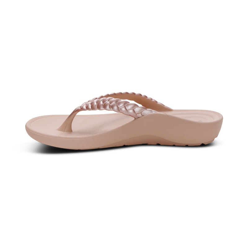 Vicki Braided Thong Sandal #color_light pink gloss