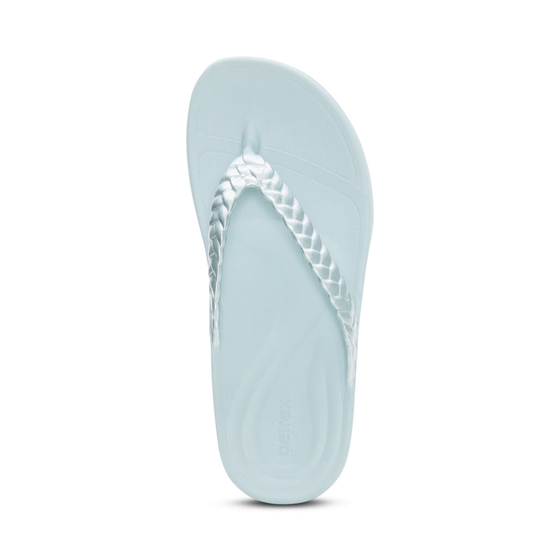 Vicki Braided Thong Sandal #color_mint gloss