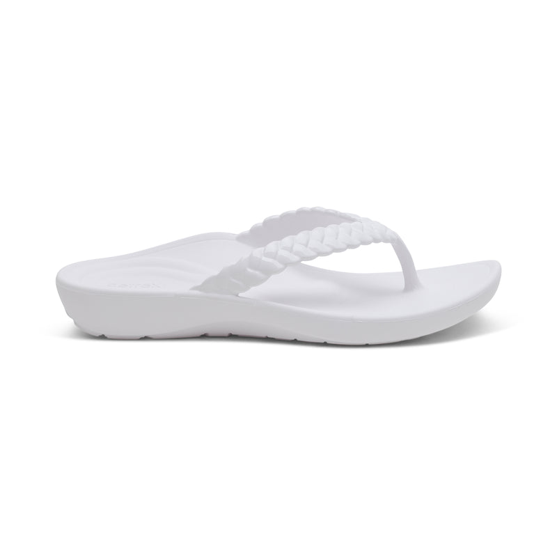 Vicki Braided Thong Sandal #color_white-gloss