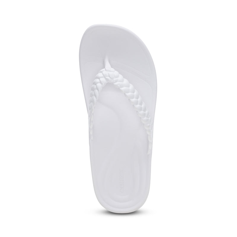 Vicki Braided Thong Sandal #color_white-gloss