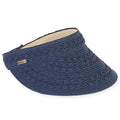 Villa Cross Braid Sun Visor - Sun 'N' Sand Hats Visor Cap Sun N Sand Hats HH1835C Navy