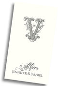Vintage Single Initial Gift Tag - Charcoal
