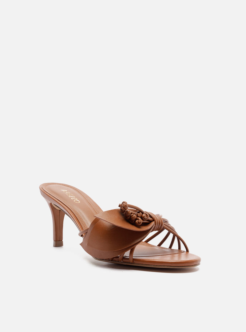 Viola Mid Stiletto Mule Nappa Leather Sandal Sandals R/26