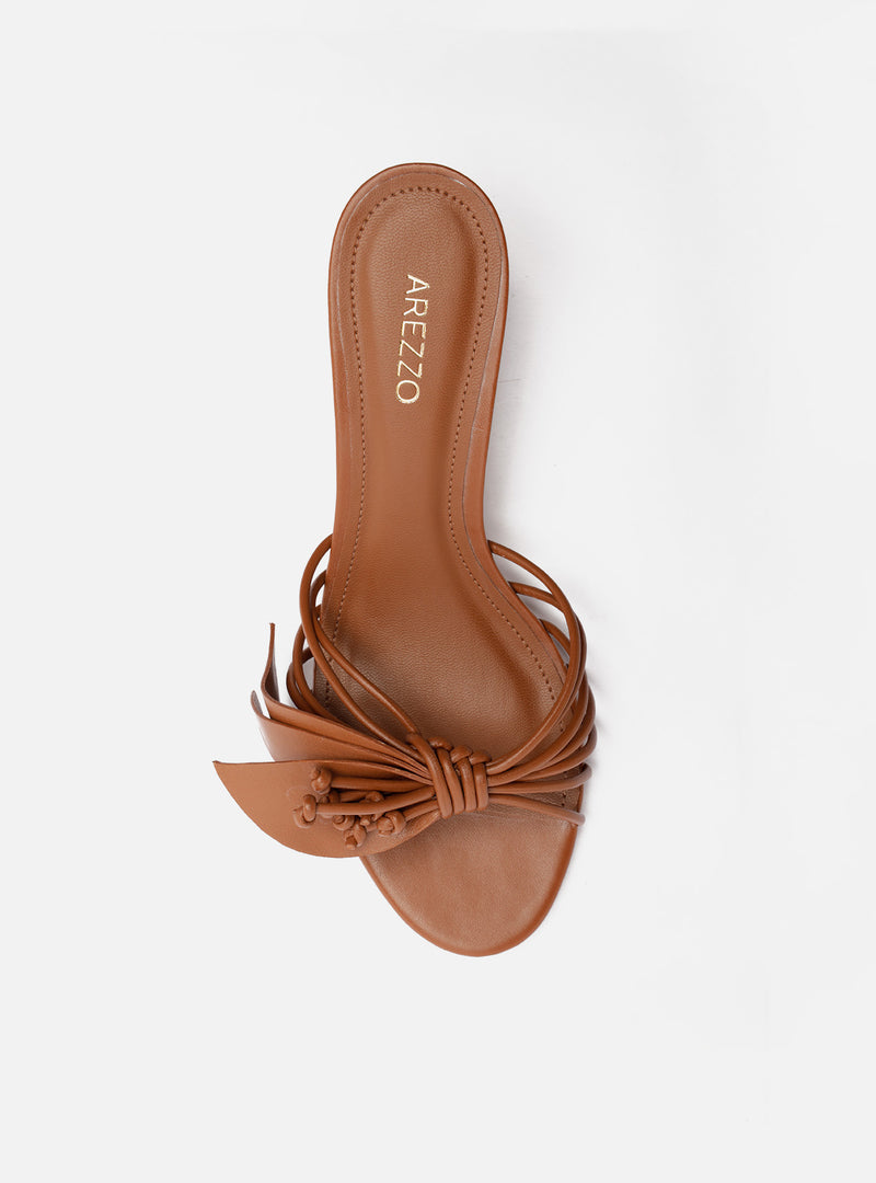 Viola Mid Stiletto Mule Nappa Leather Sandal Sandals R/26
