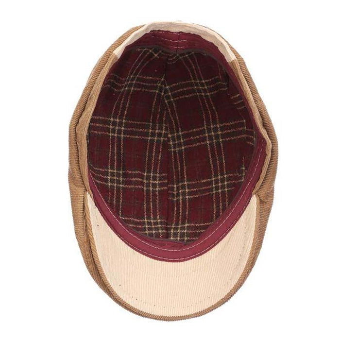 Waldo Corduroy Ivy Cap with Print Lining - Stetson Hat Flat Cap Stetson Hats