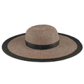 Water Repellent Black Tweed Straw Wide Brim Sun Hat - San Diego Hat Wide Brim Sun Hat San Diego Hat Company UBL6825OSNBK Black Tweed OS (23 3/8")